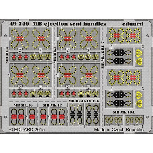 MB ejection seat handles - 1:48e - Eduard Accessories