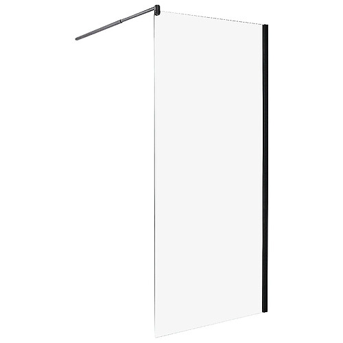 Beliani Parois de douche AHAUS 90 x 190 cm Noir