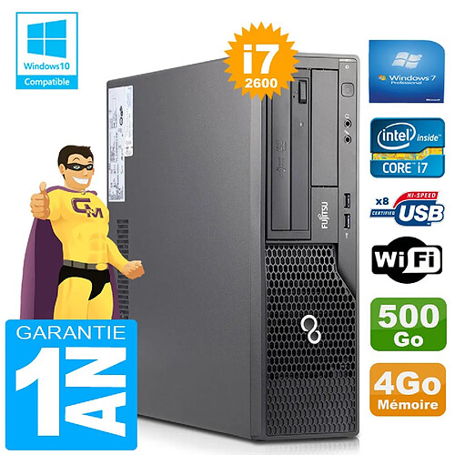 PC Fujitsu Esprimo E500 E85+ SFF Core I7-2600 RAM 4Go Disque 500Go Wifi W7 · Occasion