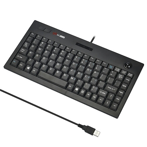 Wewoo Clavier QWERTY pour Windows MC-9712 filaire d'ordinateur multimédia 88 touches avec Trackball