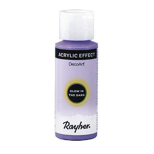 Rayher Peinture acrylique fluo phosphorescente 59 ml - violet