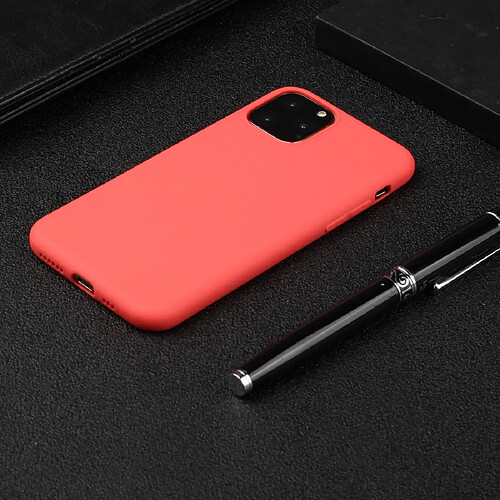 Wewoo Coque Souple Pour iPhone 11 Candy Color TPU Case Rouge