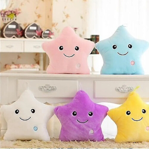 Universal Oreiller luminant lumineux coloré, jouet en peluche à cinq angles lumineux