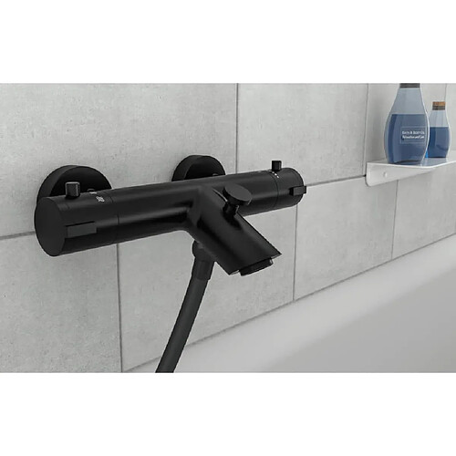 SCHÜTTE Mitigeur thermostatique de bain-douche LONDON noir mat