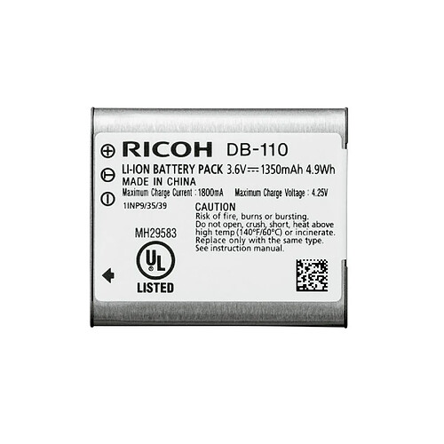 RICOH Batterie DB-110 pour GR III