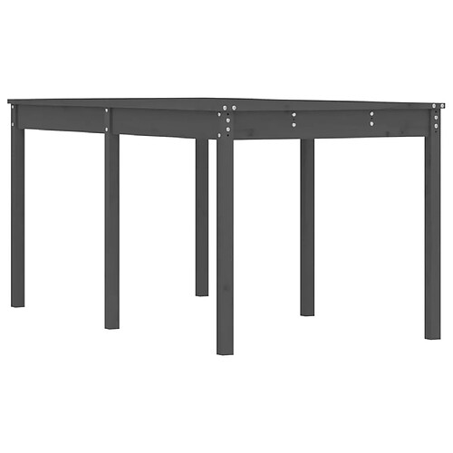 Maison Chic Table de jardin | Table d'extérieur gris 159,5x82,5x76 cm bois massif de pin -GKD58987