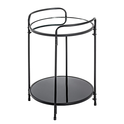 Pegane Table d'appoint coloris noir en métal - H 50 x Ø 37 cm