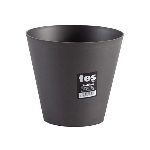 PLASTIKEN Pot de fleurs cône Tes - 18 cm - Anthracite