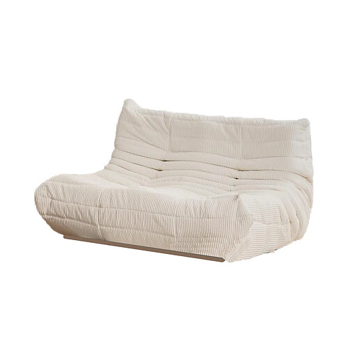 SoftEva Togo loveseat - beige - pas d'assemblage, mousse double confort, support ergonomique, toucher doux