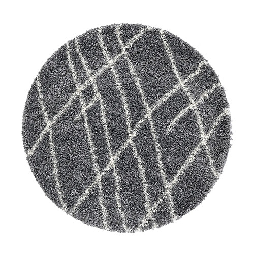 Hadorn Tapis shaggy 155x155 Gris foncé Lachen Fence