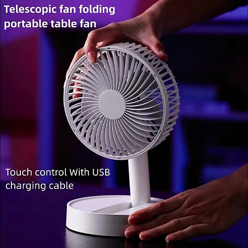 UK Portable USB Rechargeable Mini Foldable Fan Cooler Desk Fan