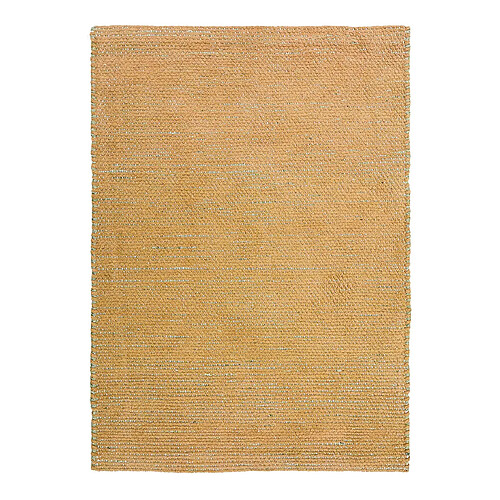 Thedecofactory ROSTYLE - Tapis artisanal en jute et coton chenille ocre 160x230