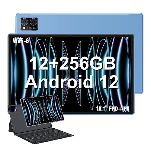 Tablette tactile - VANWIN G16(WiFi) - 10,1" - RAM 12Go - ROM 256Go-1To TF - Android 12 - Blue - WiFi6 + Bookcover