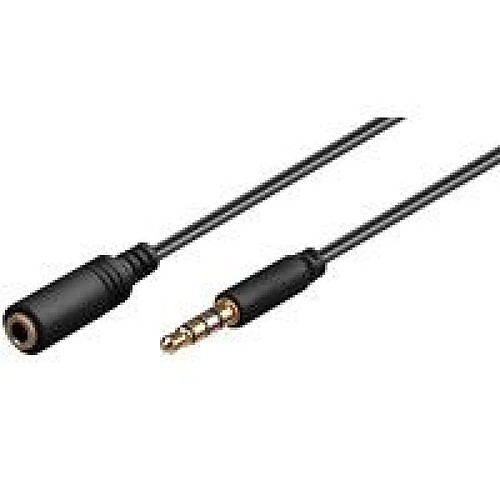 Disney 3.5mm 4-pin 3m M-F Black Audio Extension Cable, For Apple iPod, iPhone, iPad.