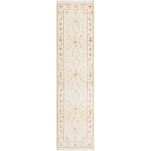 Vidal Tapis de couloir en laine 302x76 beige Darya