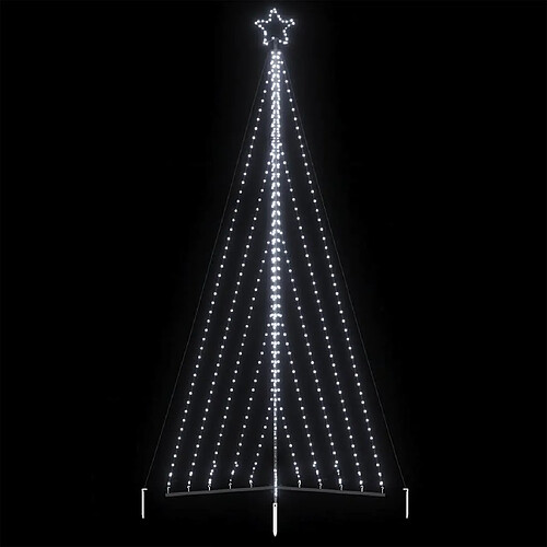 vidaXL Guirlande de sapin de Noël 570 LED blanc froid 400 cm