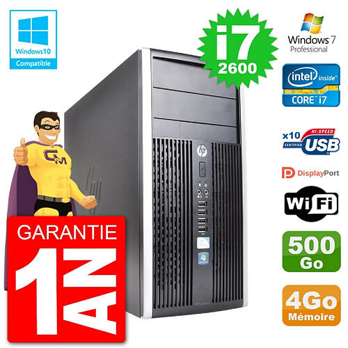 PC HP 6300 MT Intel Core i7-2600 RAM 4Go Disque 500Go Graveur DVD Wifi W7 · Occasion