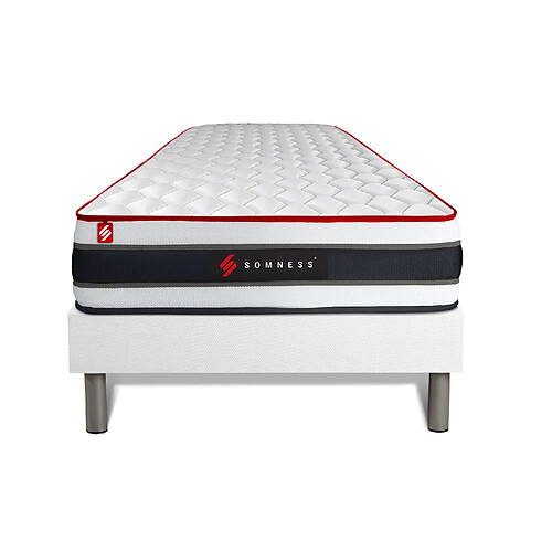 Somness Ensemble sommier + matelas ENERGY ressorts ensachés et mémoire de forme 90x190