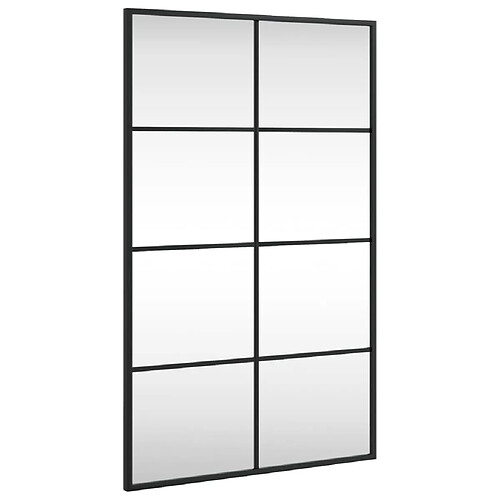 Maison Chic Miroir mural | Miroir Décoration pour Maison Salle de Bain noir 50x80 cm rectangulaire fer -GKD79707