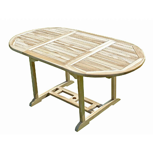 C&L Jardin Table SOLO teck brut 6/8