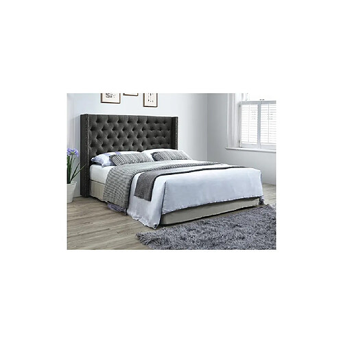 Vente-Unique Tête de lit capitonnée - 190 cm - Tissu - Gris - MASSIMO