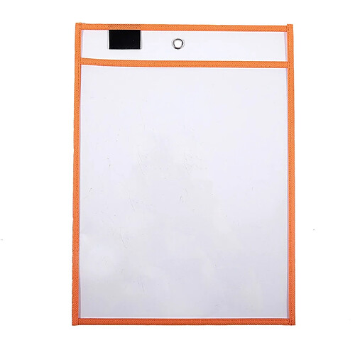 Wewoo 6 pcs? Effaçable Suspendu PVCA4 Transparent Couture Rouge Document à Sec SacTaille 21 × 30 cm Orange