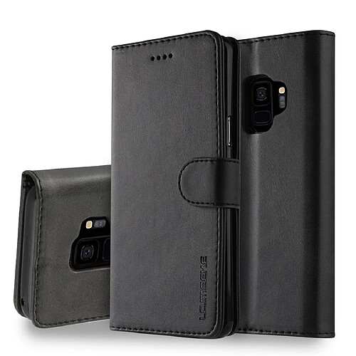 Wewoo Coque Pour Galaxy S9 LC.IMEEKE Calf Texture Housse en cuir à rabat horizontal avec support et fentes cartes et portefeuille noir