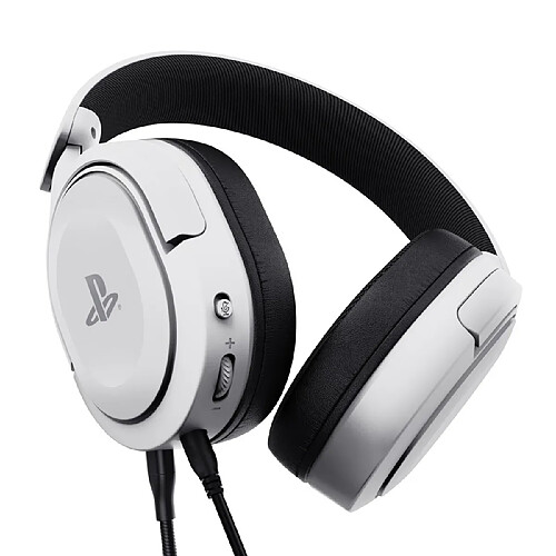 Trust Casque Gaming pour PlayStation 5 Filaire Forta avec Microphone Amovible Blanc / Noir