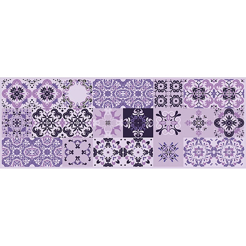 Alter Tapis de cuisine, 100% Made in Italy, Tapis antitache avec impression numérique, Tapis antidérapant et lavable, Modèle Beckah, 140x52 cm