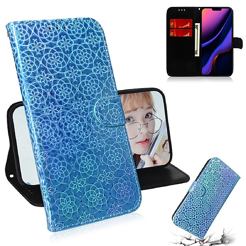 Wewoo Housse Coque Pour iPhone 11 Pro Couleur unie Coloré Boucle magnétique Etui en cuir avec support et fentes cartes et portefeuille et lanière Bleu