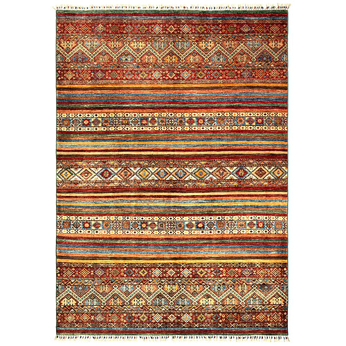 Vidal Tapis de laine 245x171 rouge Torkman