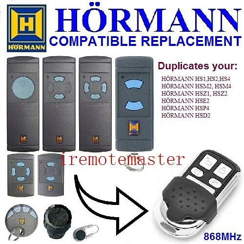 GUPBOO Télécommande Universelle de Rechange Hormann hsz2 868,hsp4 868,hsp4 868-c,hsd2-A 868,hs