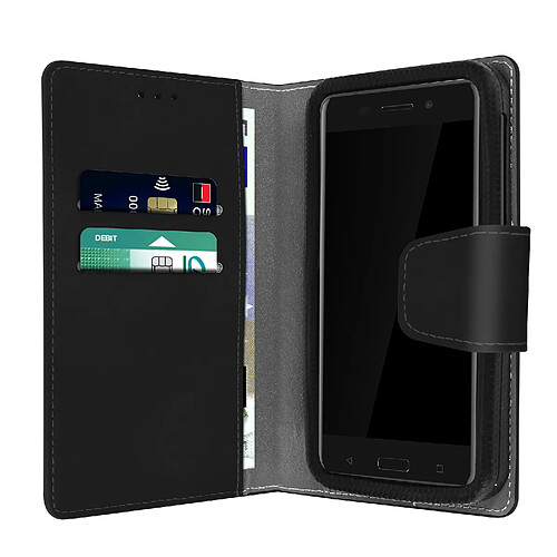 Avizar Housse Smartphone 5 à 5.5 pouces Universelle Porte-cartes Fonction slide noir