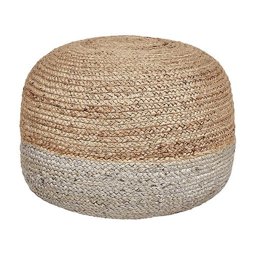 Beliani Pouf DUKI Taupe Jute 50 cm 50 cm