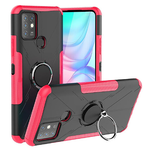 Coque en TPU antichoc, anti-rayures avec béquille pour votre Infinix Hot 10 - rose