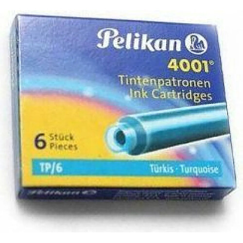 Pelikan® Lot de 6 cartouches d'encre 4001® TP/6 - Turquoise