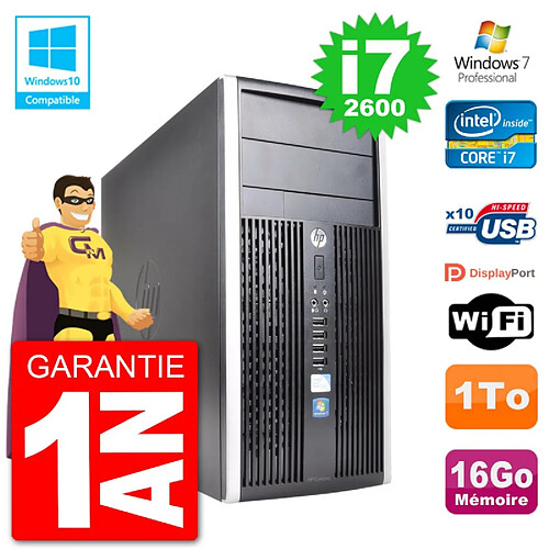 PC HP 6300 MT Intel Core i7-2600 RAM 16Go Disque 1To Graveur DVD Wifi W7 · Occasion