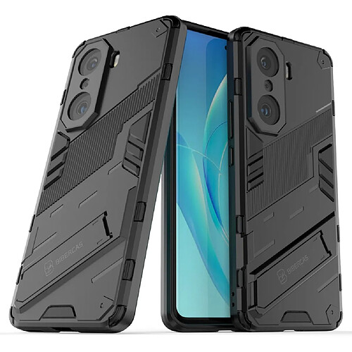 Coque en TPU anti-rayures, antichoc avec béquille noir pour votre Honor 60 Pro