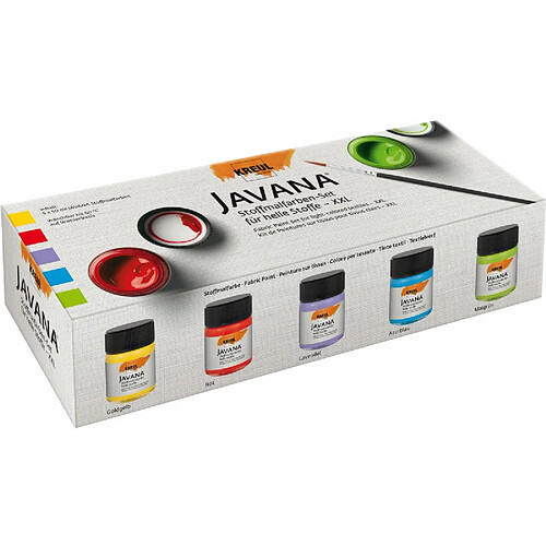 KREUL Peinture pour textiles JAVANA, kit XXL 5 x 50ml ()