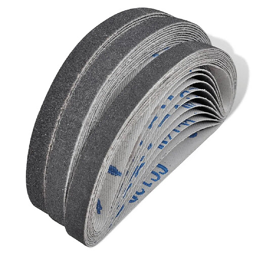 vidaXL Lot de 30 courroies abrasives pour ponceuse à bande pneumatique