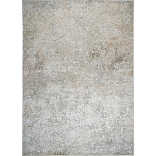 Thedecofactory VERDIO USED - Tapis en viscose effet usé en relief beige gris 200x290