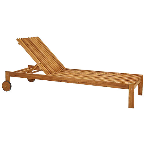 Beliani Chaise longue Bois Bois clair BELLANO