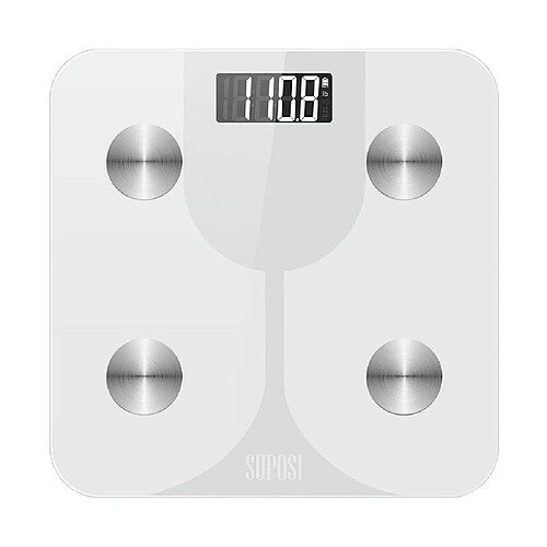 Universal Balance de salle de bains Balance numérique Graisse corporelle Intelligente Poids de plancher Pesage Homme Ligne Balance Connexion électronique Bluetooth LBS BMI | Balance de salle de bains (blanc)