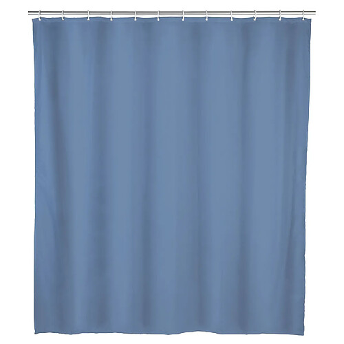 WENKO Rideau de douche Uni - PEVA - 180 x 200 cm - Bleu gris