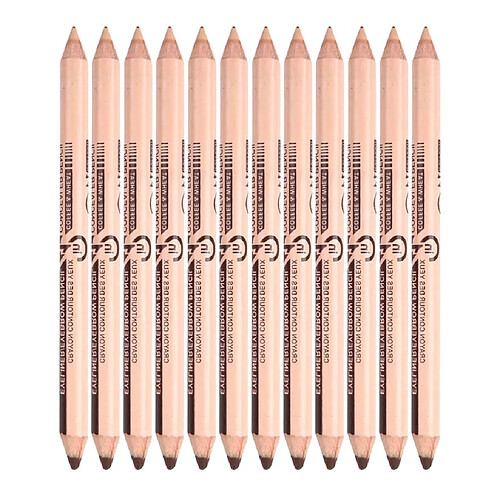 12 pièces 2 en 1 Crayon Eyeliner Crayon + Correcteur Crayon Ensemble Maquillage # 2