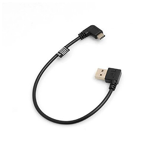 System-s USB 3.1type C coudée à 90 à câble adaptateur USB 2.0type A coudée à 90 coudé Câble de chargement et de données 27cm