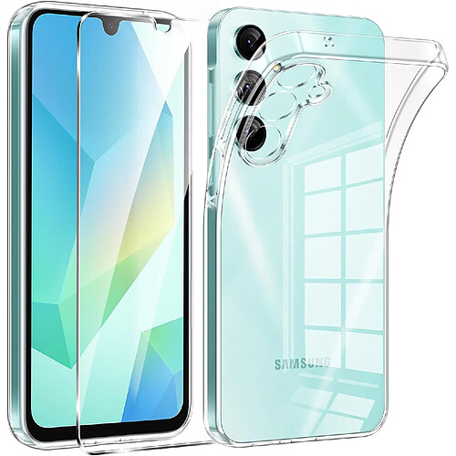 Coque Silicone Transparente + Verre Trempe Pour Samsung Galaxy A16 Little Boutik©