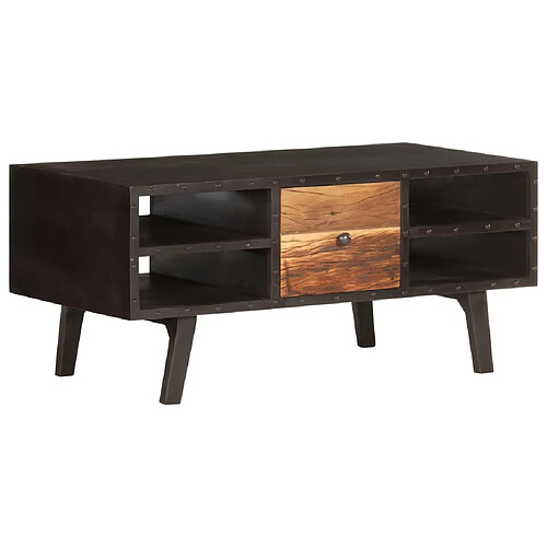 vidaXL Table basse 100x50x45 cm Bois de récupération massif