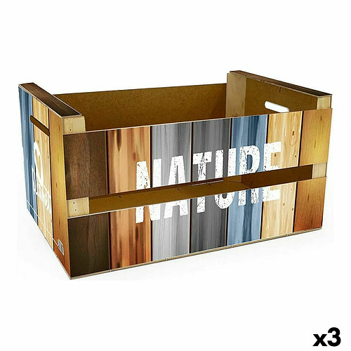 Boîte de rangement Confortime Nature (3 Unités) (44 x 24,5 x 23 cm)