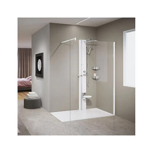 Colonne de douche hydromassante NOVELLINI LINE 1 blanc 215 cm